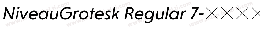 NiveauGrotesk Regular 7字体转换